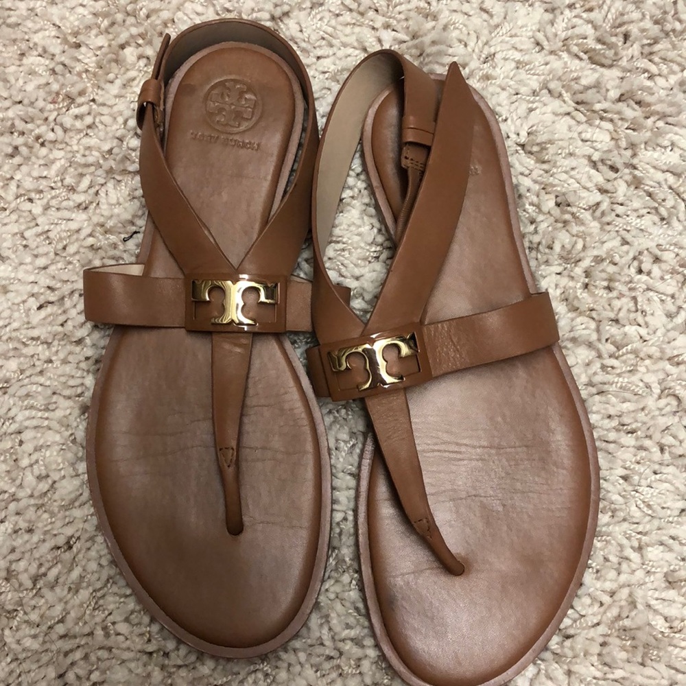 Tory Burch tan leather sandal